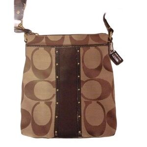 COACH crossbody brown w/ micro studs